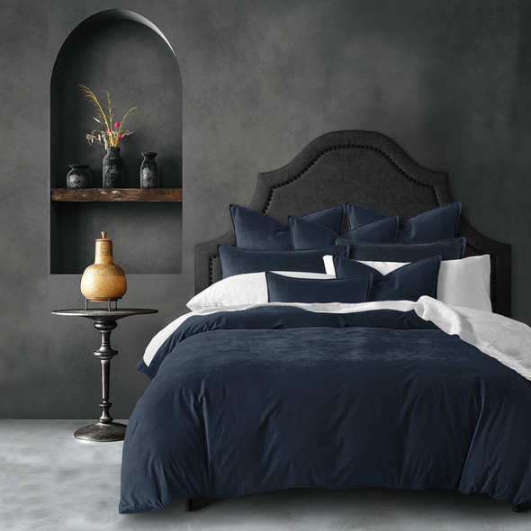 Cascade Velvet True Navy by Cascade Velvet - ColchaLinens.com